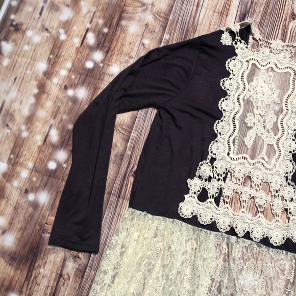 Umgee blue and cream small long cardigan - Picture 9 of 9